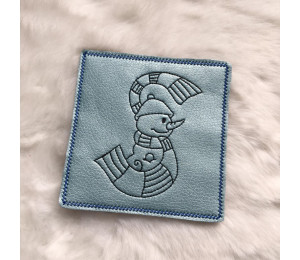 Stickdatei - Schneemann Alphabet Buchstabe U